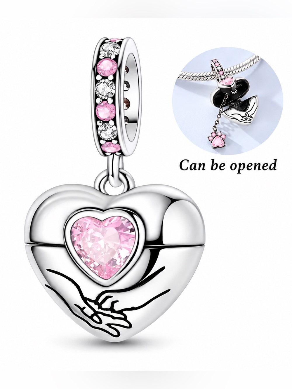 Pink Heart Memorial Charm – Always in My Heart